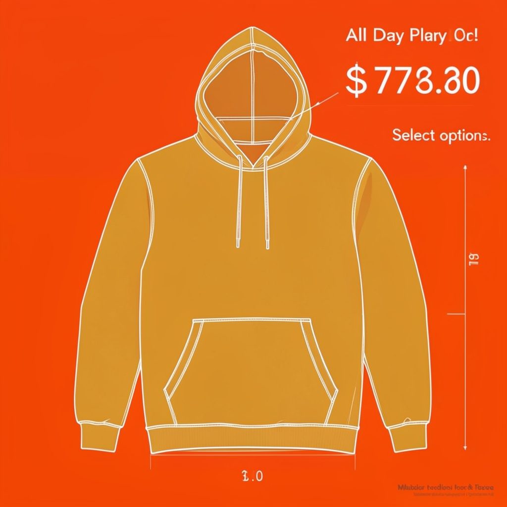 Mustard-yellow pullover hoodie on a neutral background