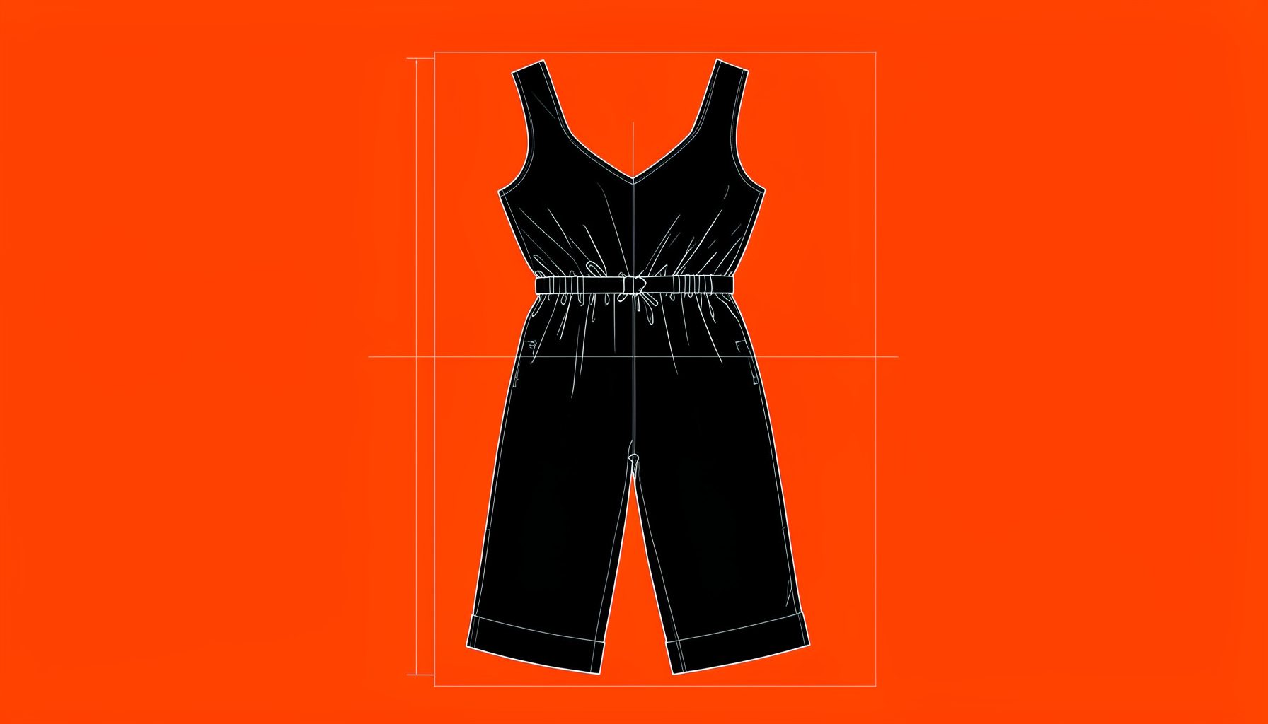 An off-black playsuit with a cinched waist, laid flat against a light background.