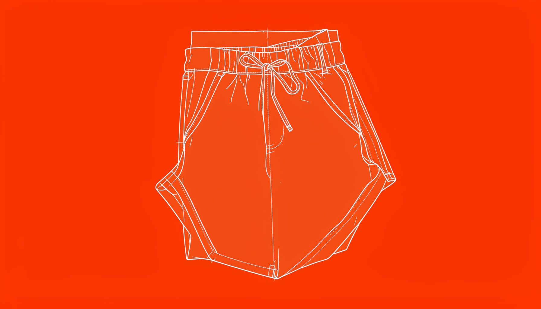 Casual pants in a neutral tone, folded with a drawstring waist detail.