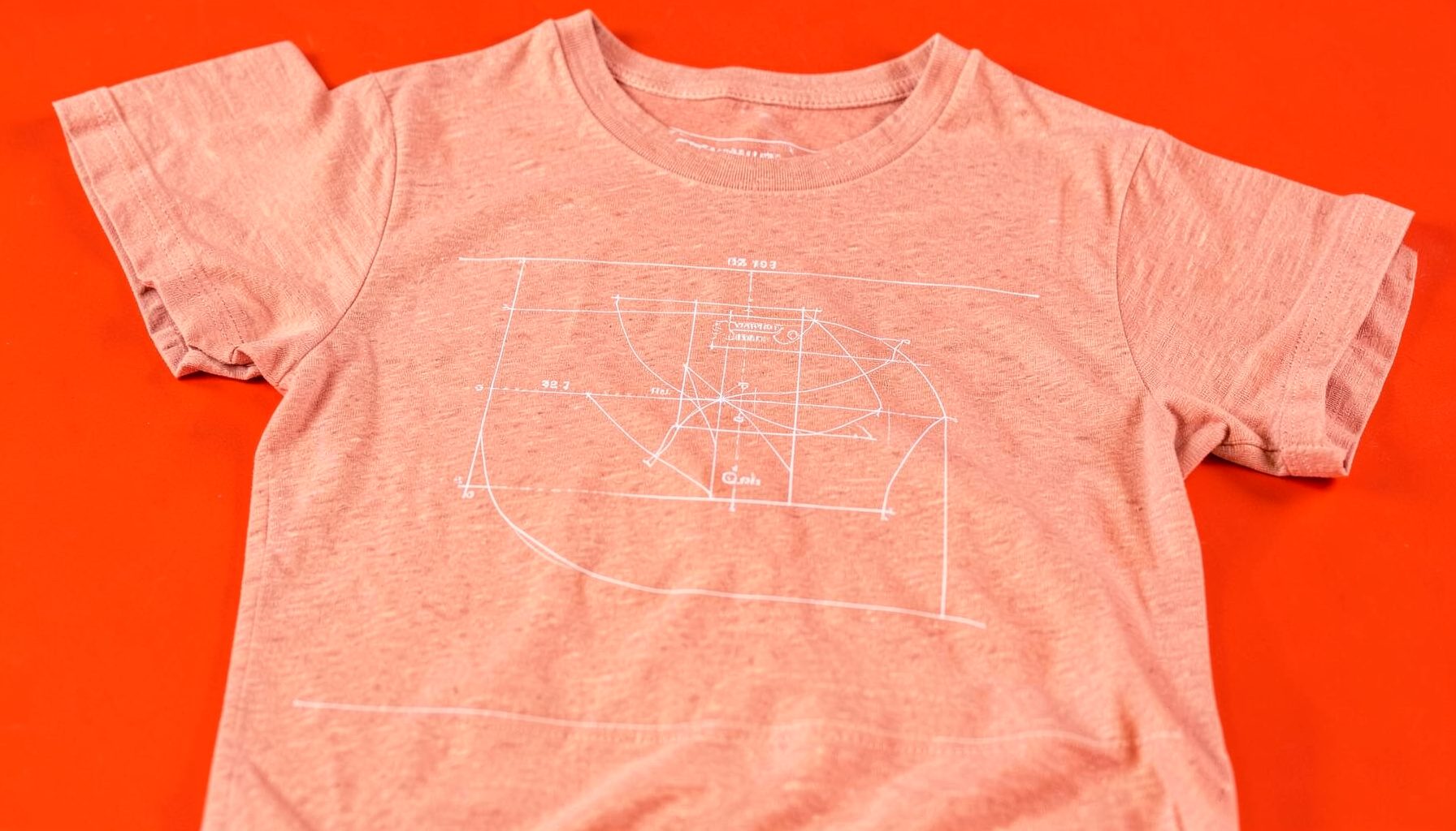 A close-up of a printed graphic tee in soft faded cotton, laid flat with subtle texture visible.