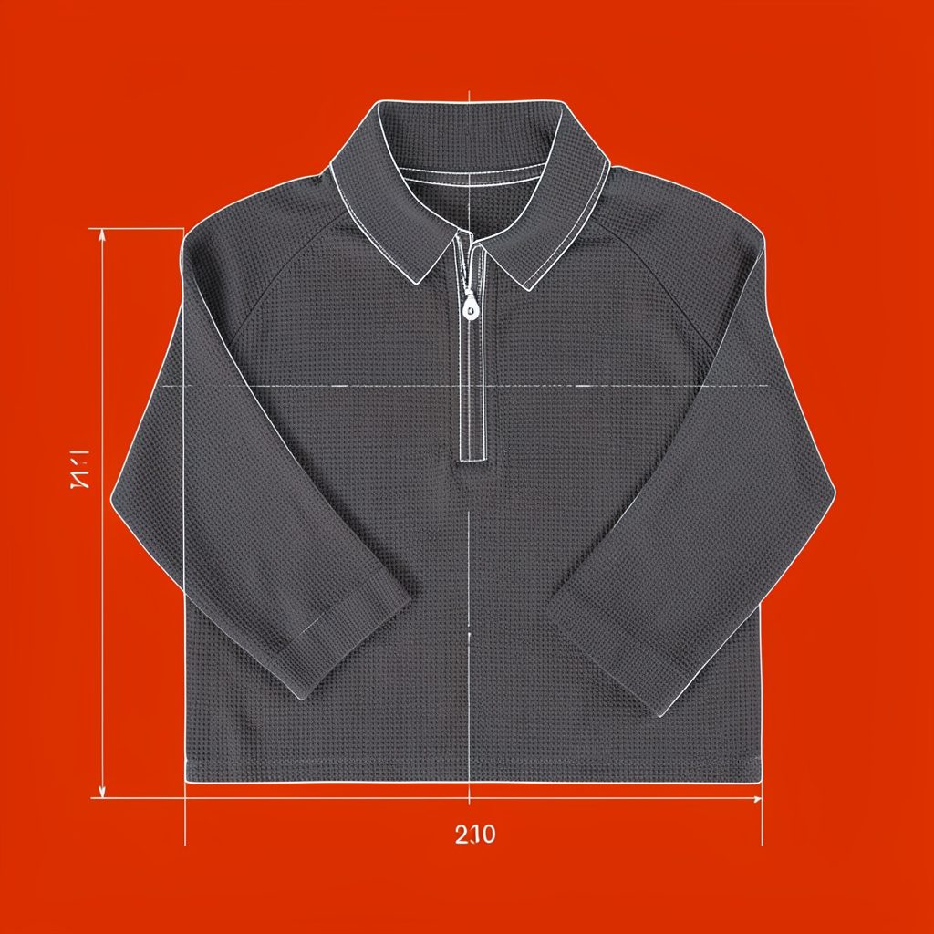 A charcoal grey thermal henley with a textured waffle knit, folded neatly